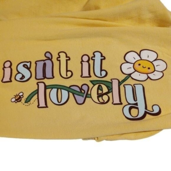 BSR By Samii Ryan Isn't It Lovely Daisy Print Joggers Yellow Size Large - Picture 4 of 6